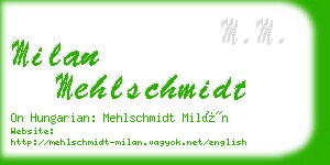 milan mehlschmidt business card